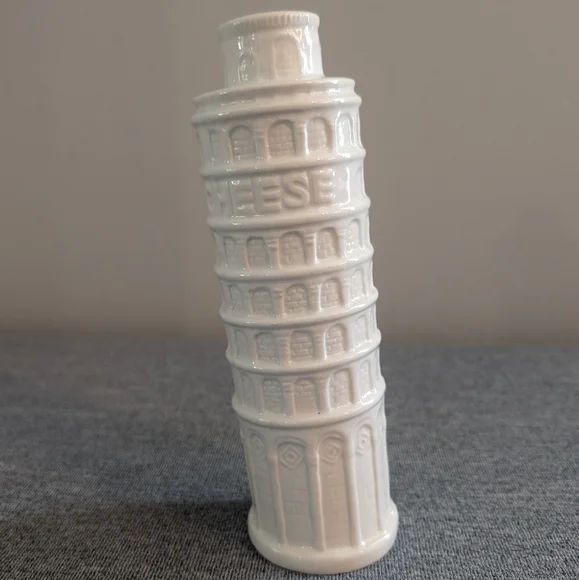 3/$15 | Leaning Tower of Pisa Parmesan Cheese Shaker, 8" Tall - Picture 2 of 4
